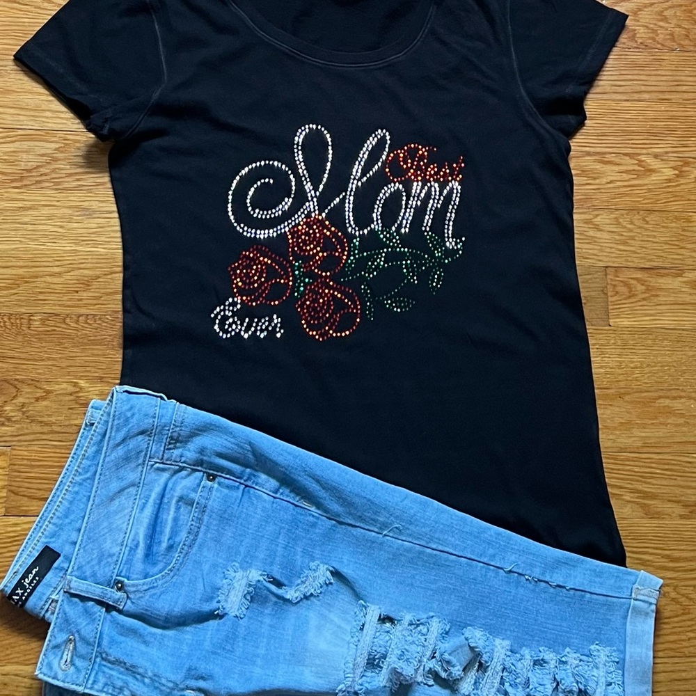 Best Mom Ever Rhinestone Women's T-shirt